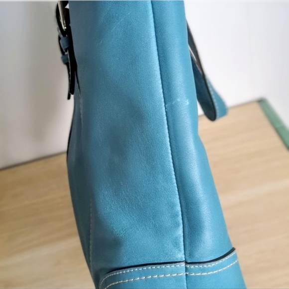 Coach Teal Tote Bag - Picture 10 of 12